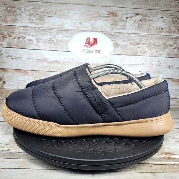 Dearfoams Men's Size 11-12 L Andre Lounge Nylon Black Clog Slippers - Picture 5 of 12